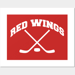 Red Wings Hockey Small Logo Posters and Art